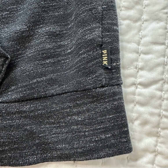 PINK Victoria's Secret Charcoal Hoodie with Logo - Picture 8 of 13